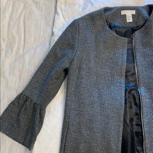 H&M pea coat with peplum sleeve detail! Worn twice